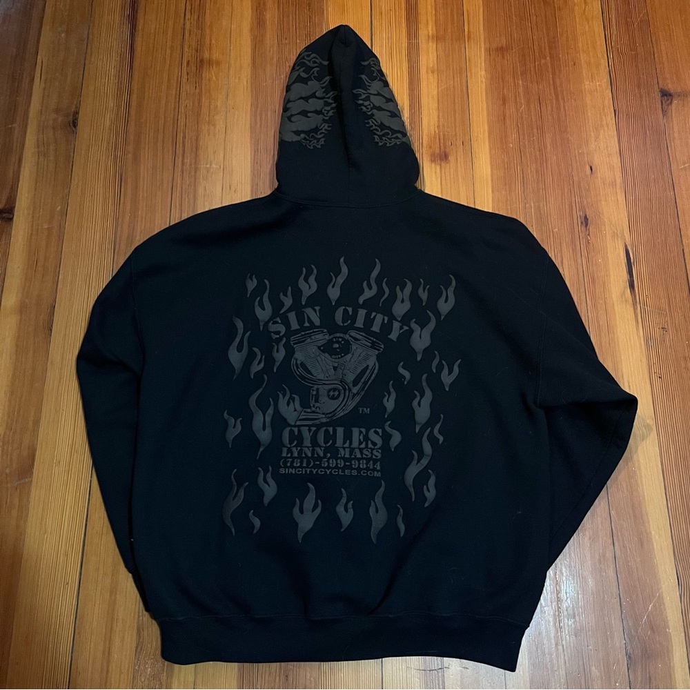 Sin city cycles zip hoodie